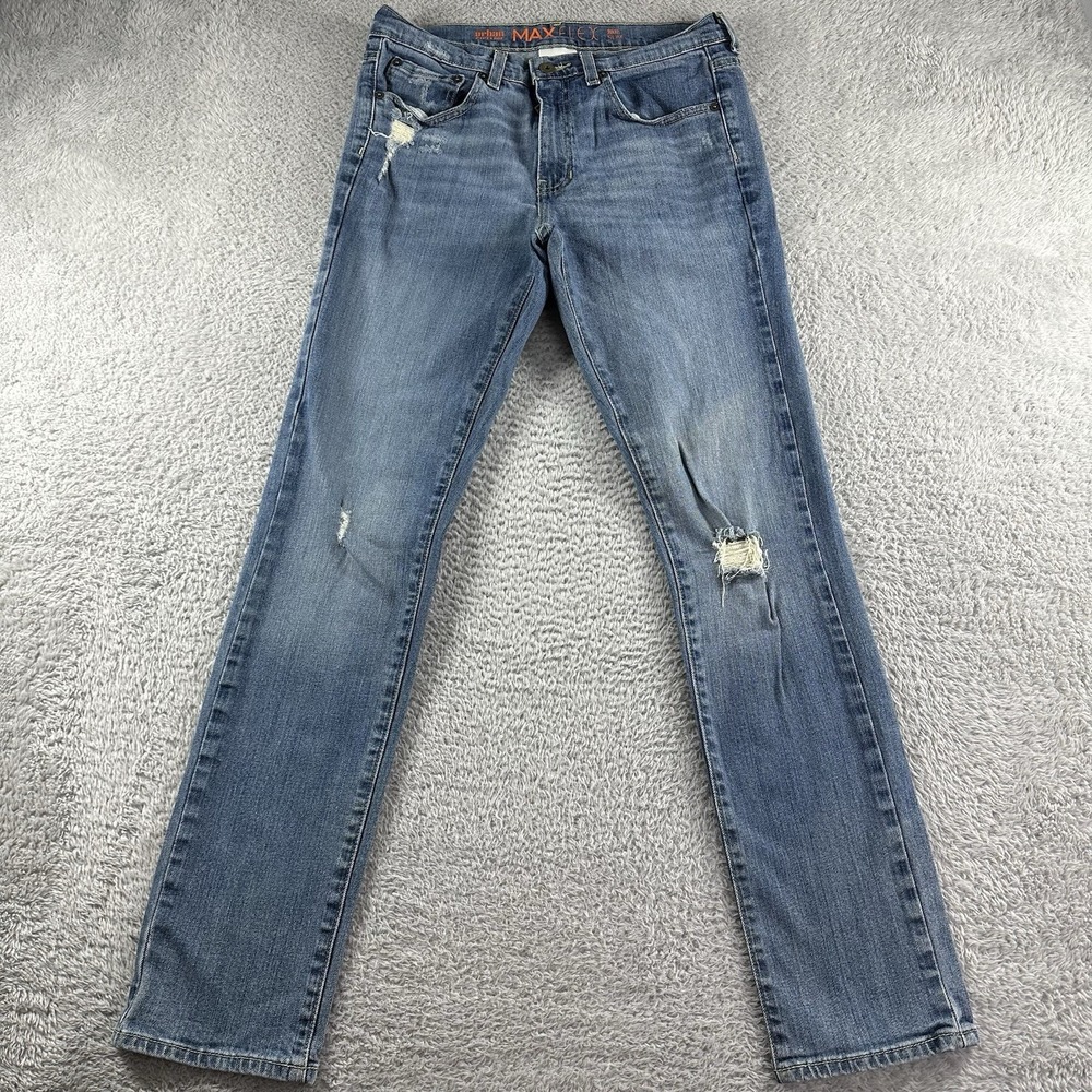 Urband Pipeline Max Flex Jeans Mens 30x32 (30x30) Slim Factory Distress